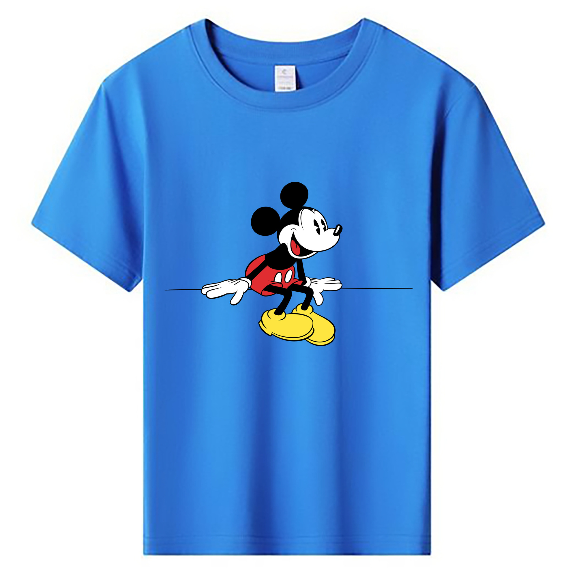 ミッキーマウス Mickey Mouse 綿100％キッズTシャツ（フロントプリント）
